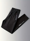 Pantalones deportivos con estampado del alfabeto para hombre, de secado rápido y con cordón, ideales para gimnasio, fitness y verano o otoño.