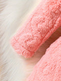 Chaqueta con capucha de polar abrigada y suave para bebé, abrigo informal de color liso con cremallera, ropa para bebés y niñas pequeñas para invierno, otoño y exteriores.