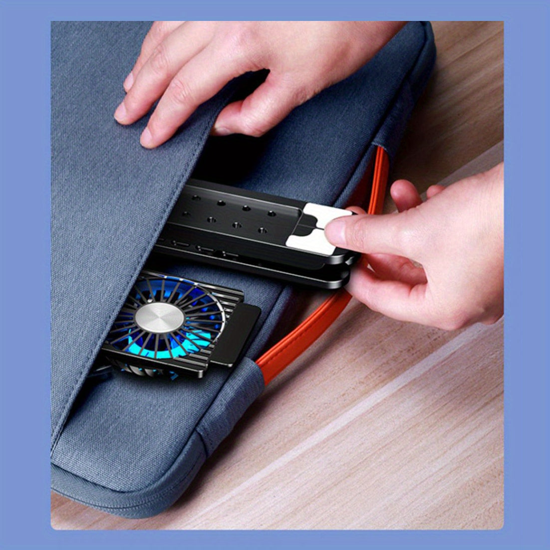 Radiador y soporte plegable para computadora portátil, soporte de almohadilla de enfriamiento con ventilador silencioso para Macbook, tableta, portátil, mesa de soporte para accesorios para computadora portátil