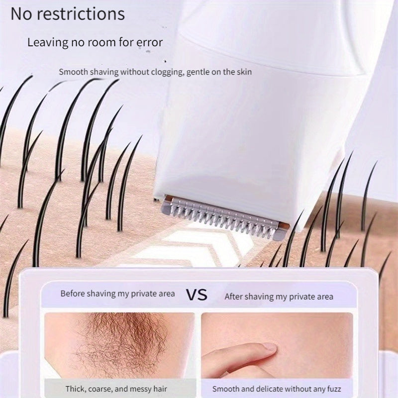 Kit de depilación eléctrica 3 en 1 para mujer: recortadora facial recargable por USB, recortadora de vello nasal, depiladora corporal completa, regalos para mujeres