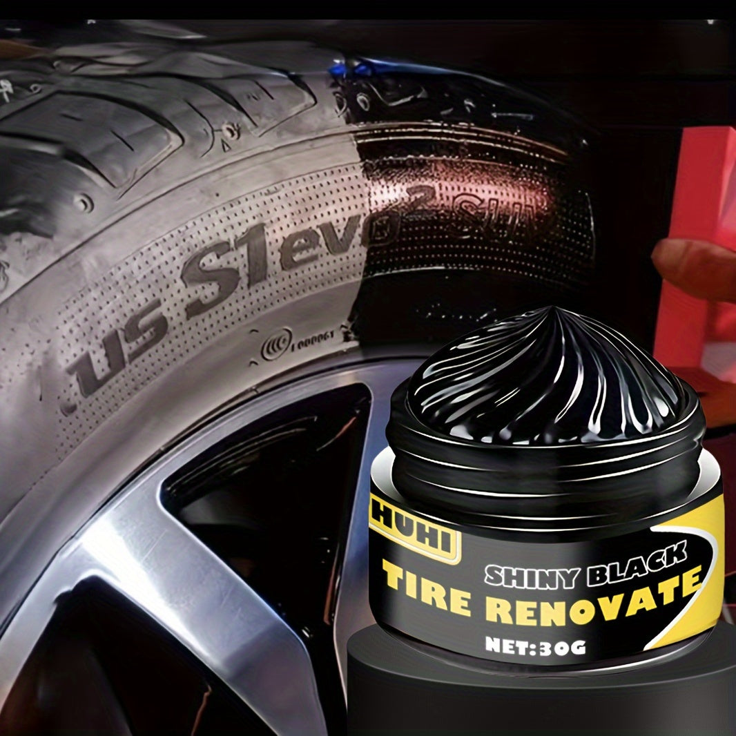 Black Shine Tire Wax - Durable, Long-Lasting Protection & Restoration for Car, Bike, and Motorcycle Tires - Prevents Cracking & Whitening, Covers Scratches