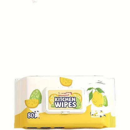 80 toallitas multiusos para limpieza de cocina, no tejidas, superabsorbentes, desengrasantes, sin residuos, aptas para electrodomésticos, con apertura manual, sin necesidad de electricidad.