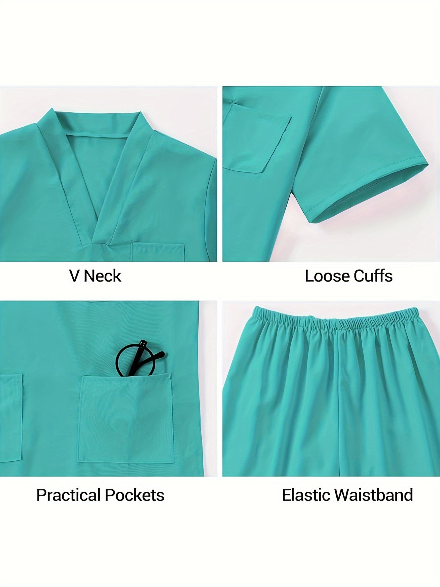 Conjunto de 6 trajes de médico de imitación para niño, camiseta de manga corta, pantalones y accesorios, ideal para Halloween, fiestas de cumpleaños, presentaciones escolares y como regalo.