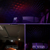 1pc Star Projector Night Light, USB Car Roof Atmosphere Lights, Portable Adjustable Romantic Interior Car Lights, Portable USB Night Light Decorations For Car, Ceiling, Bedroom