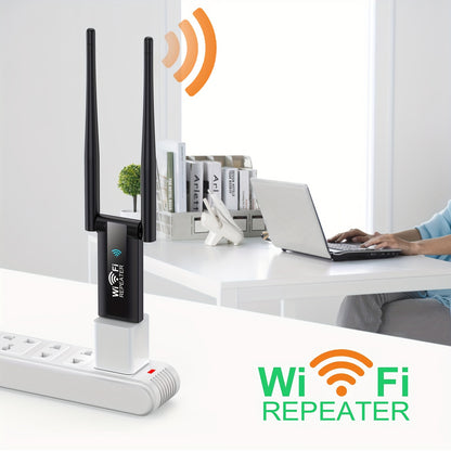 1pc USB Wireless Repeater WiFi Range Extender, 300Mbps Network Signal Amplifier Extender WiFi Booster, Suitable For Upstairs And Downstairs WiFi With Dead Ends.