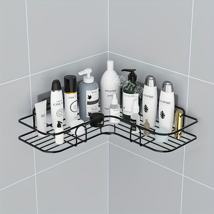 Estante de esquina sin perforaciones para baño, organizador de pared para inodoro, champú, loción y cosméticos, accesorios de baño