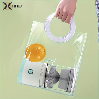 HHD Portable Citrus Juicer - Multi-Functional, Automatic Orange & Lemon Squeezer with Detachable Design, USB Rechargeable Battery, Food-Grade PP Material, Button Control - Ideal for Fresh Juice at Home, Home Juice Making|Mode