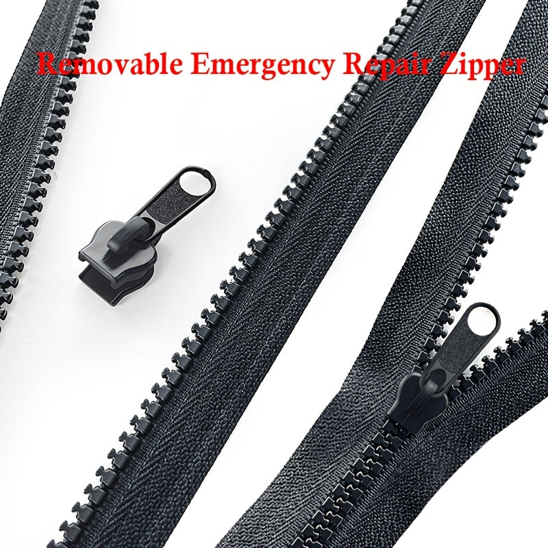 3/6/12pcs Instant Zipper Repair Kit, with Universal Design and Multiple Sizes, Portable Fast Repair Buckle, Replace Zipper, Suitable for Luggage and Clothing, Black