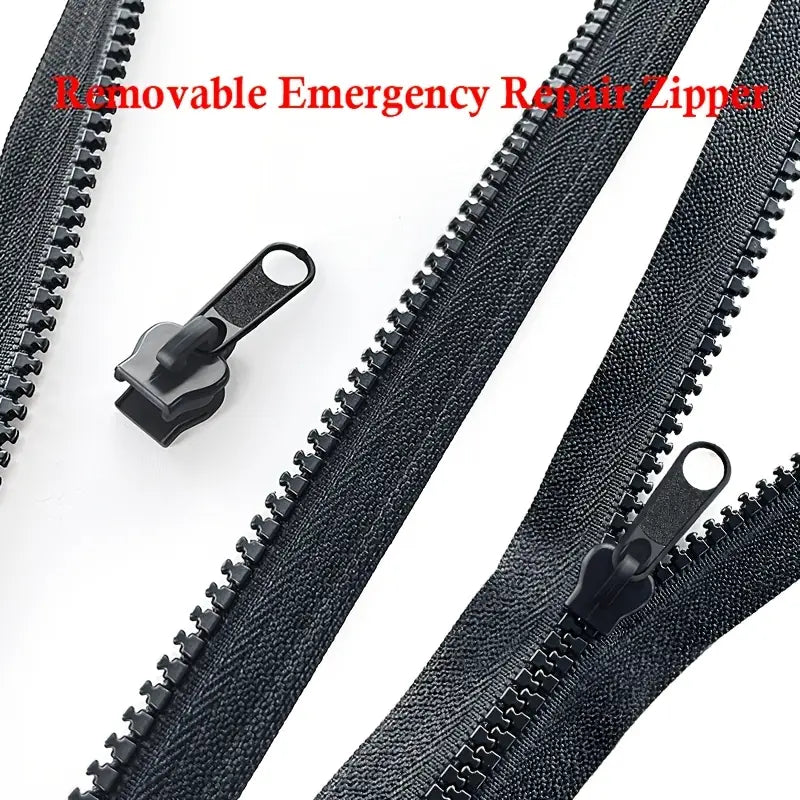 3/6/12pcs Instant Zipper Repair Kit, with Universal Design and Multiple Sizes, Portable Fast Repair Buckle, Replace Zipper, Suitable for Luggage and Clothing, Black