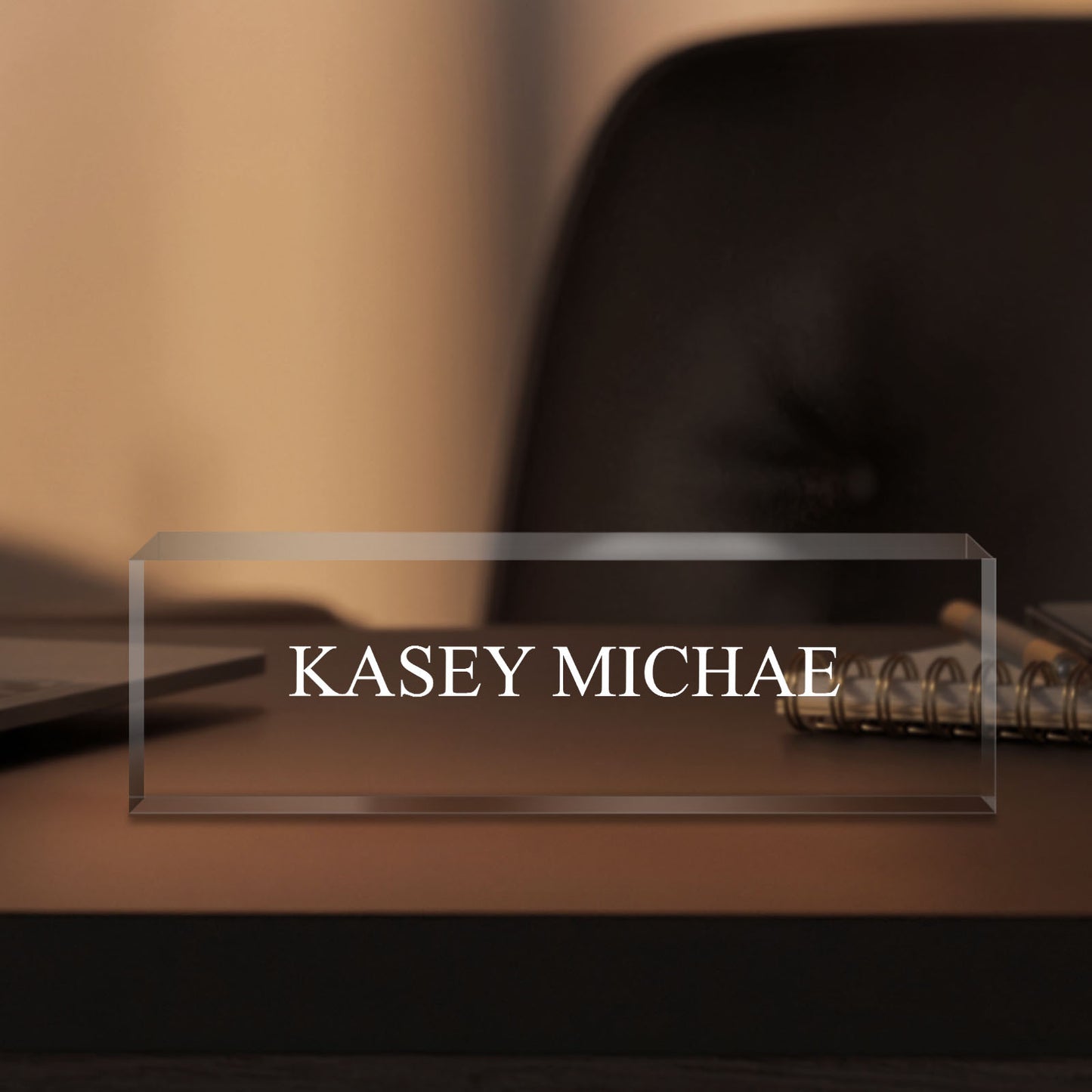 1pc, Office Engraved Acrylic Name Plate For Desk Desk Name Plate Personalized Custom Employee Appreciation Gifts Office Gifts For Women, Boss, Employee, Teacher, Manager Gifts For Employees