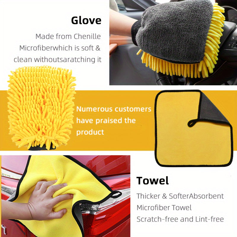 20pcs Car Detailing Brush, Glove Waxing Pad, Tire Interior Air Conditioner Electric Cleaning Brush, With Storage Bag, Without Electric Brick