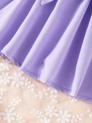 Baby Girls Fashion Button Long Sleeve Lapel Collar Coat + Bow Pleated Suspender Skirt Two-piece Set Outdoor Clothing