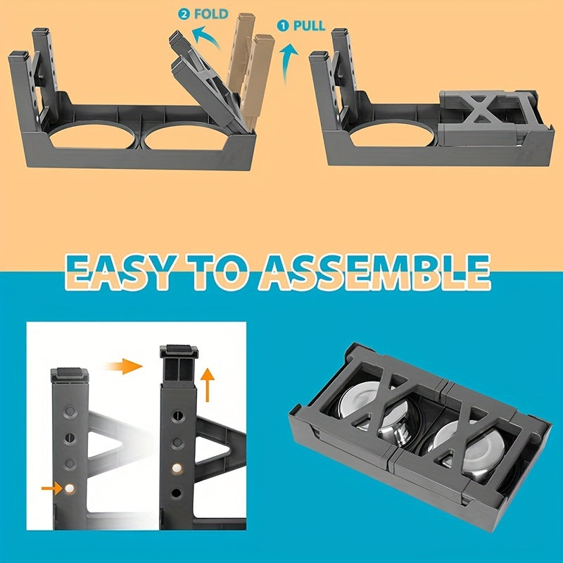 Comederos elevados ajustables para perros pequeños, medianos y grandes. Incluye dos comederos de acero inoxidable para comida y agua. Favorecen una mejor digestión y una mejor postura.