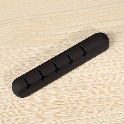 Silicone Cable Organizer Clips - Multi-Slot Desk Cord Management System for Office Supplies