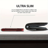 1pc Men's Ultra-thin Wallet, Simple Microfiber Rfid Blocking Double Folding Credit Card Holder