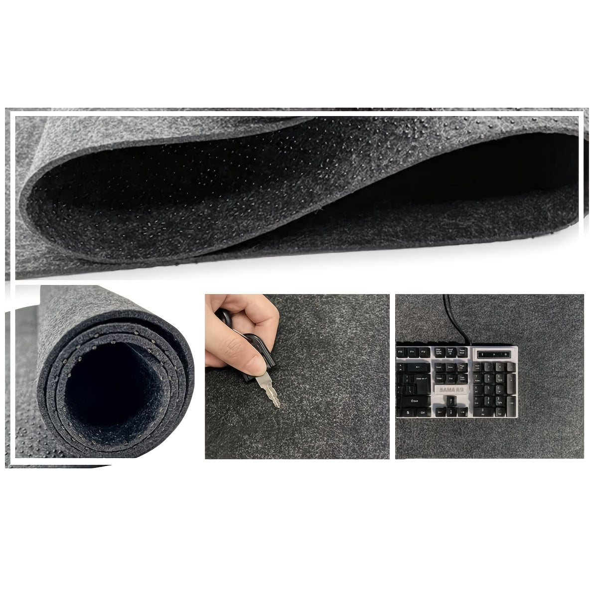 Oversized Felt Mouse Pad, Non-slip Felt Table Mat/Desk Pad Protection/Office Felt Table Mat/Keyboard Pad