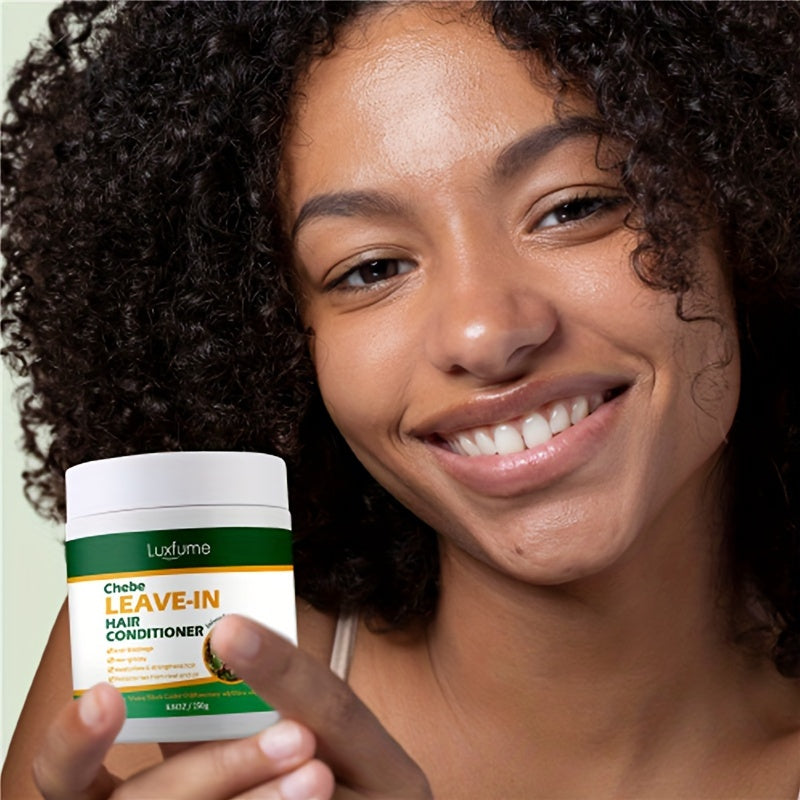 Chebe Leave In Conditioner with Castor oil, Thickening Strengthening Chebe Butter, Chebe Powder, Chebe Oil, Best for Split Ends/Dry/Damaged Hair