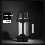 NRMEI Stainless Steel Travel Canteen – Large Capacity Portable Outdoor Vacuum Insulated Bottle with Tea Compartment, 60-Hour Heat Retention, 14+ Age Group Compatible, Dual 201 &amp; 304 Stainless Steel Construction