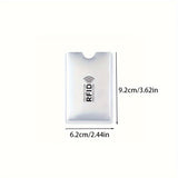 10 protectores de tarjetas RFID: blindaje avanzado, diseño antideslizante seguro, cubiertas de aluminio duraderas con bloqueo NFC para tarjetas de identificación y bancarias, material plástico, suministros de oficina diarios.
