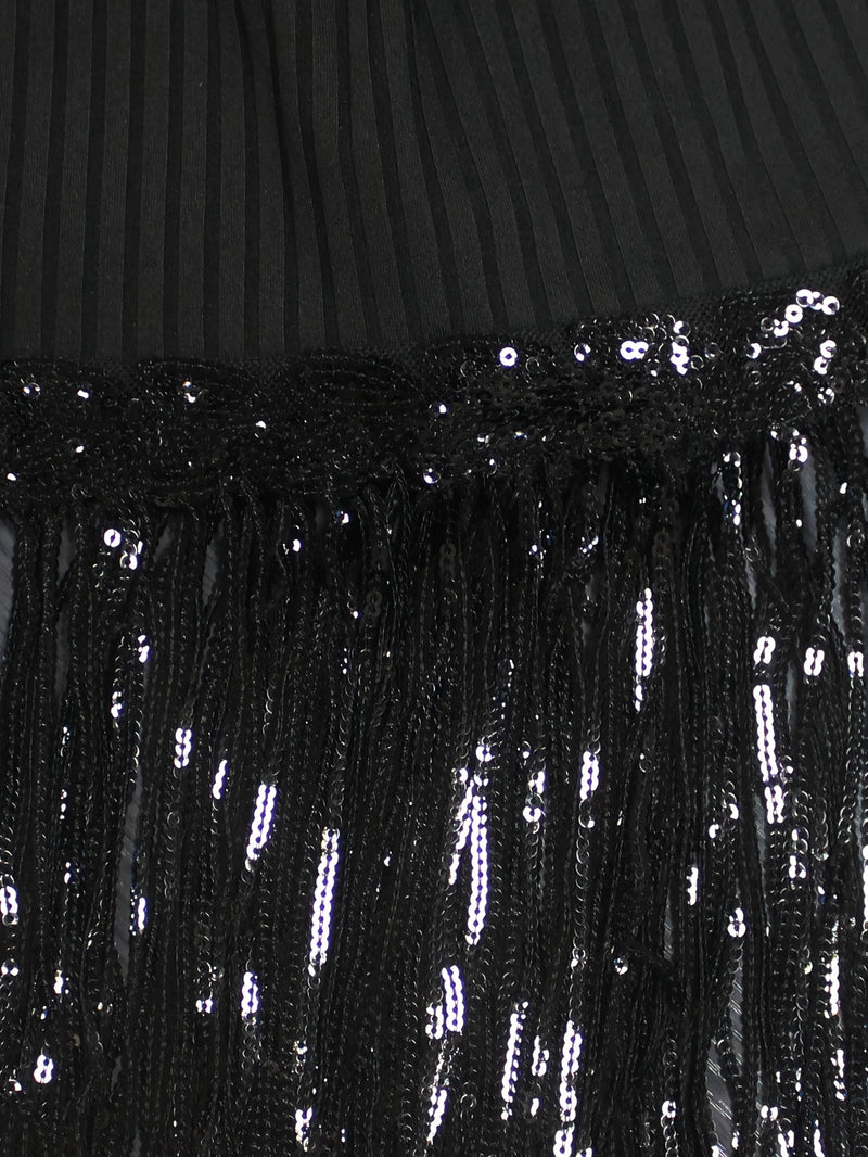 Bat Sleeve Plus Size Tights Tassel Dress