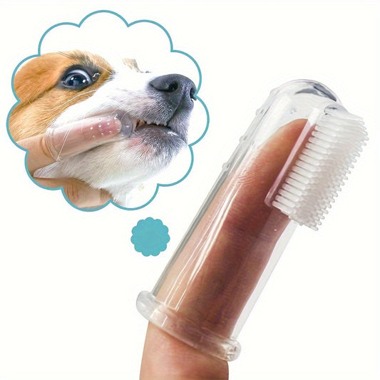 Cepillo de dientes de silicona ultrasuave y suave para perros y gatos (mejor valorado): herramienta eficaz para el cuidado dental, elimina la placa y el mal aliento, sostenible, sin pilas, regalo perfecto para Navidad o Halloween.