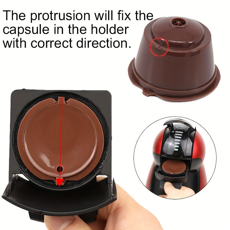 3Pcs Fit For Dolce Gusto Coffee Filter Cup Reusable Coffee Capsule Filters For With Spoon Brush