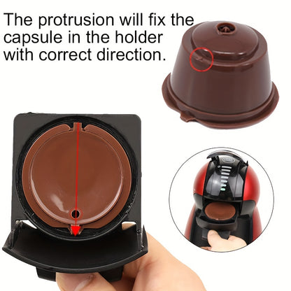 3Pcs Fit For Dolce Gusto Coffee Filter Cup Reusable Coffee Capsule Filters For With Spoon Brush