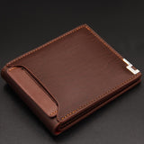 Personalized Men's Faux Leather Wallet - Engraved Initials & Name, UV Laser Customization, Perfect for Dad or Son on Birthday, Anniversary, Father's Day, Christmas | GAJING Dark Brown