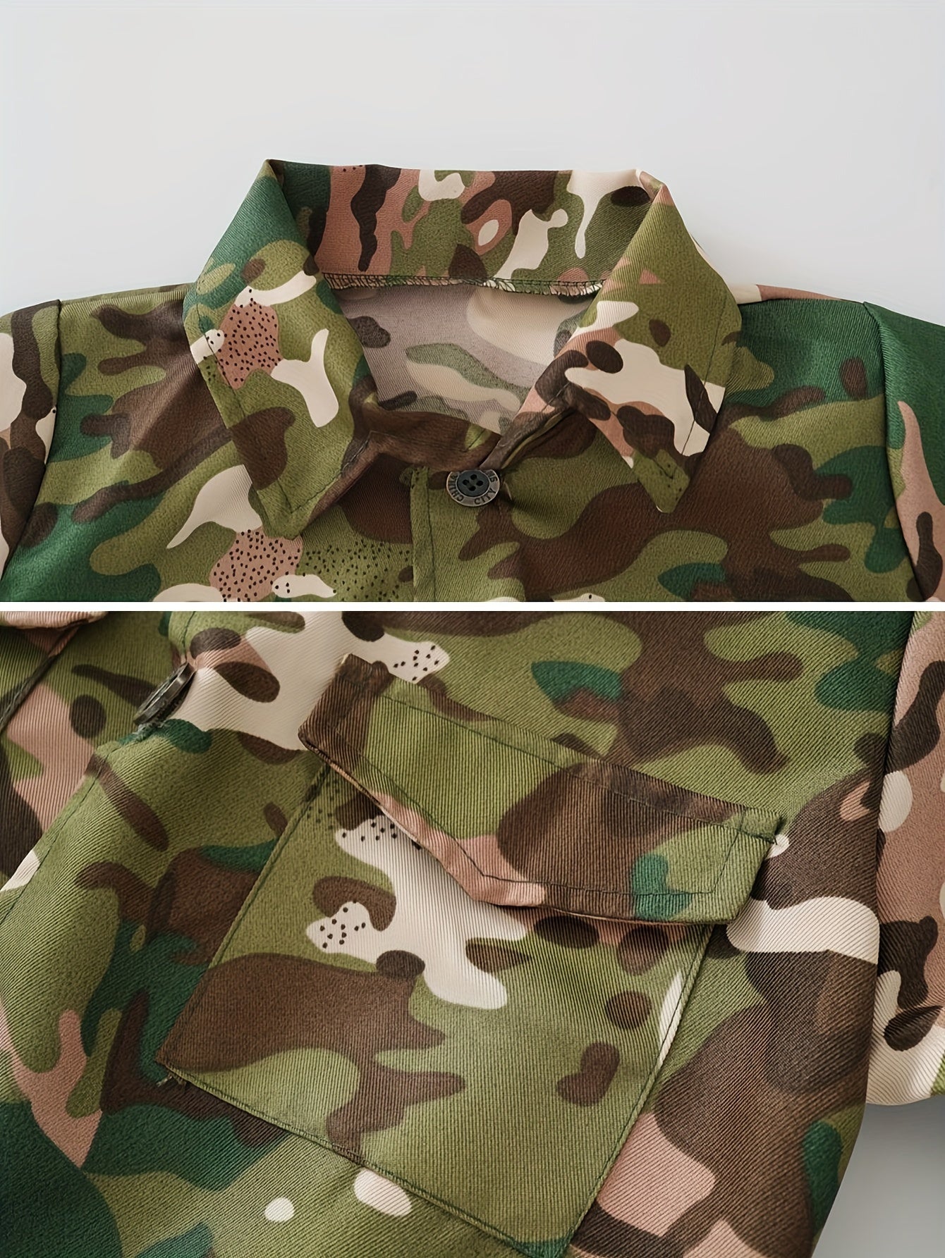 Boys' Camo Army Costume Set with Accessories - Includes Jacket, Pants, Hat & More - Perfect for Outdoor Play & School Activities