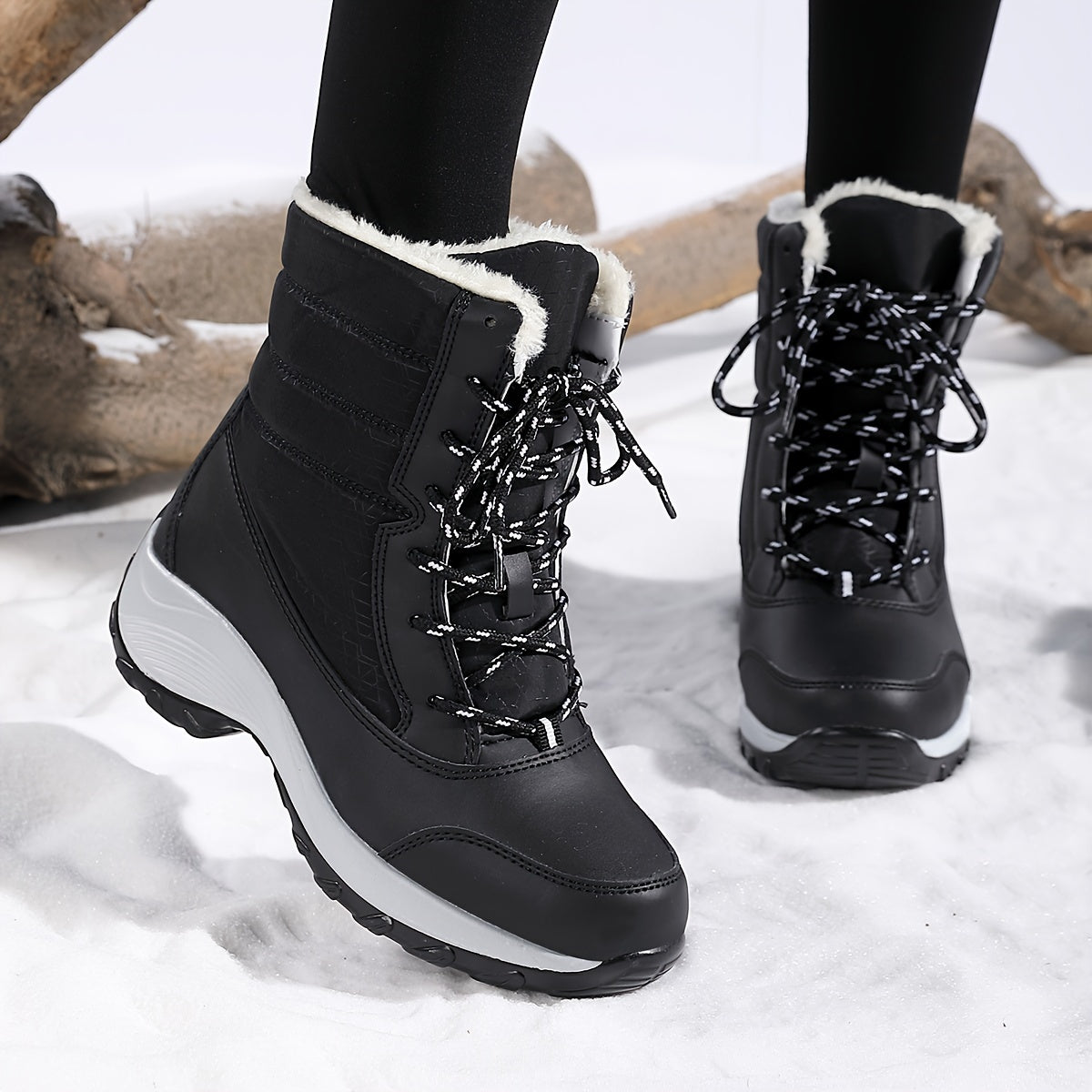 Cozy & Stylish Women's Winter Snow Boots - Warm, Non-Slip, Fashionable Mid-Calf Design with Soft Lining, Short Boots