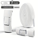 1 Pair Free-Tie Shoelaces Set, 2pcs Elastic Shoelaces & 2pcs Shoelaces Buckles For Sneakers Canvas Shoes