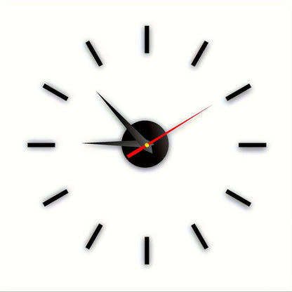 Nordic Style Living Room Wall Clock, DIY Silent Self-adhesive Wall Clock Decoration, Simple Cover Decoration Clock, Silent Digital Wall Sticker Clock, Acrylic Creative Clock, Living Room Bedroom Wall Sticker Creative Clock (b