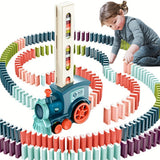 Fun and Educational Domino Rally Electric Train Set for Kids - Creative Building Blocks for Hours of Fun! HalloweenChristmas Gifts