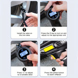 Ultra-Fast 120W Portable Air Compressor & Tire Inflator - Cordless, USB Rechargeable with Digital Pressure Gauge & Light, Ideal for Cars, Motorcycles, Bicycles & Balls