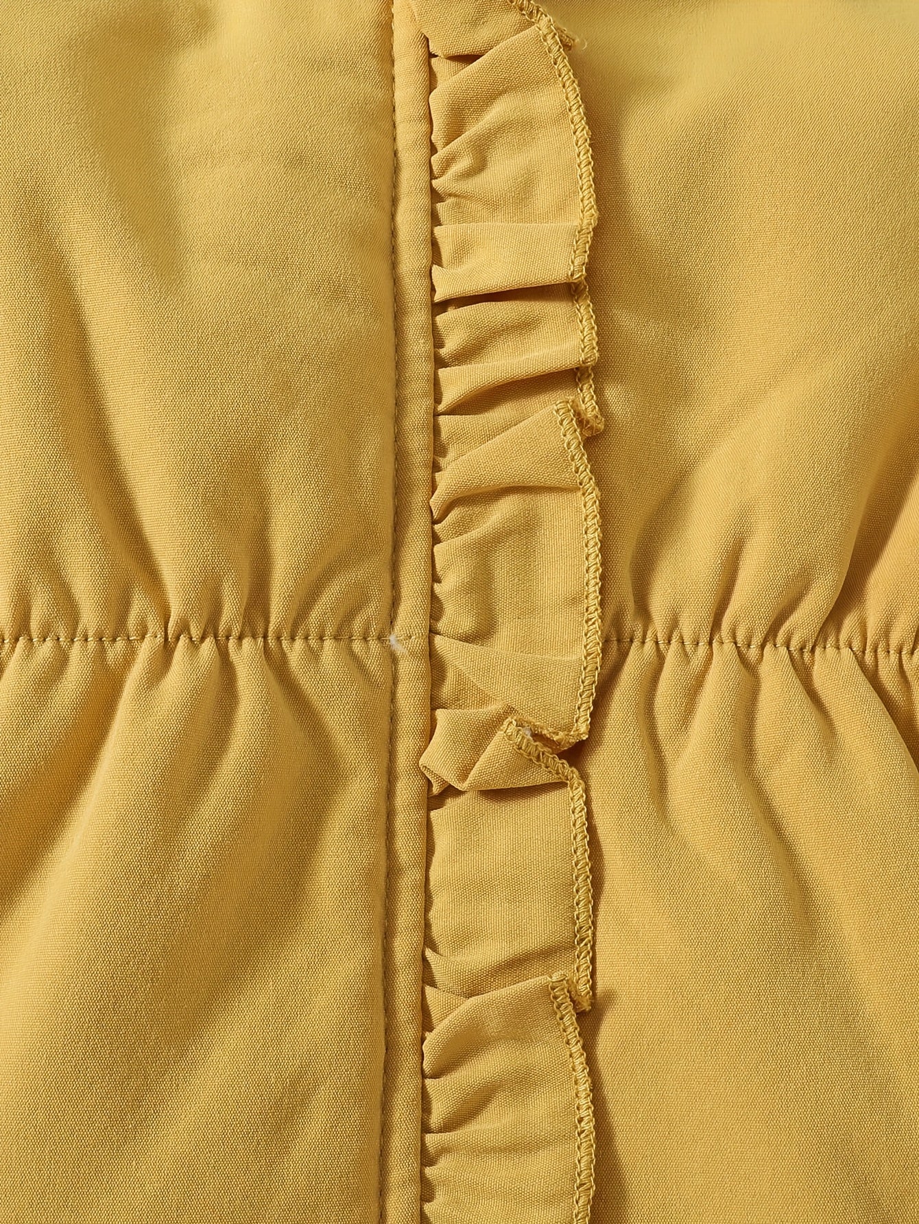 Chaqueta cálida de forro polar artificial con capucha para niños pequeños, abrigo exterior con bonitos volantes, ropa para niña para otoño e invierno.