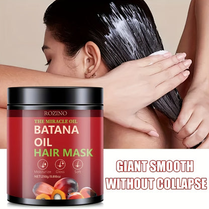 250g Miracle Oil Bataan Oil Hair Mask Deep Hair Care Conditioner Smoothes Frizzy Hair Hydrates and Moisturizes Hair Strands Strengthens Hair Roots Designed for Damaged Hair Types Makes Hair Smooth and Healthy Looking