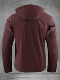Chaqueta Softshell para hombre, abrigo con capucha y múltiples bolsillos para primavera y otoño, chaqueta impermeable y resistente al viento para exteriores para senderismo y acampada