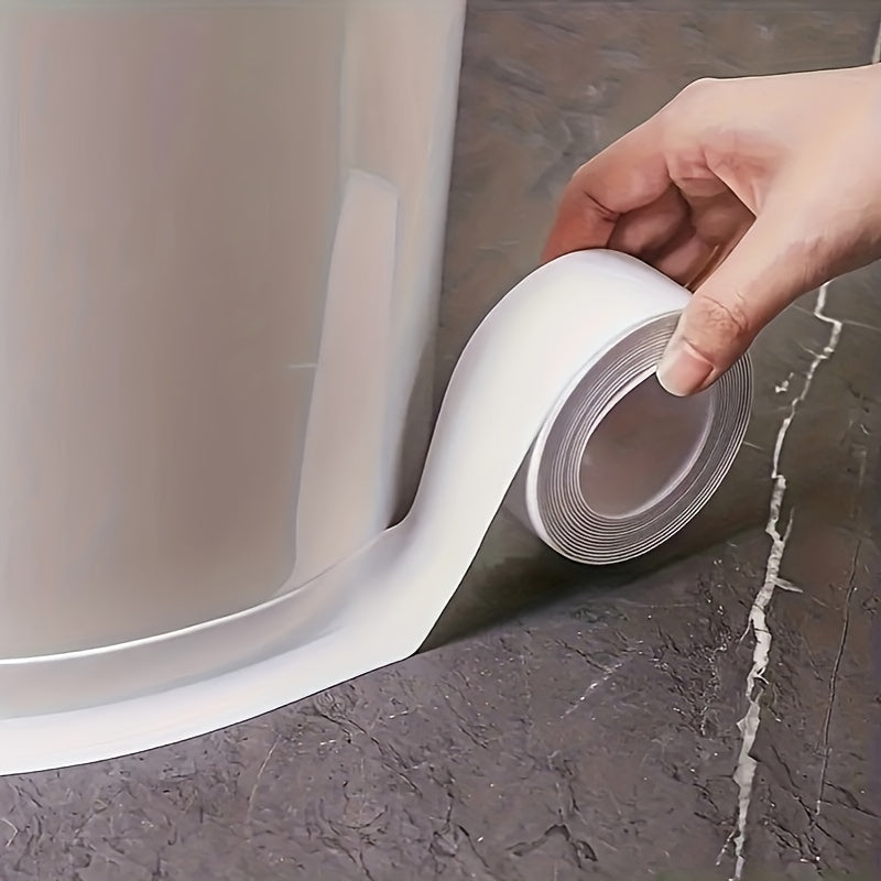 1pc Kitchen And Bathroom Decoration Edge Waterproof Stickers, Seat Potty Sink Vegetable Wash Basin Mat, Anti-mildew Beauty Seam Stickers, Sanitary Beauty Seam Stickers Strips