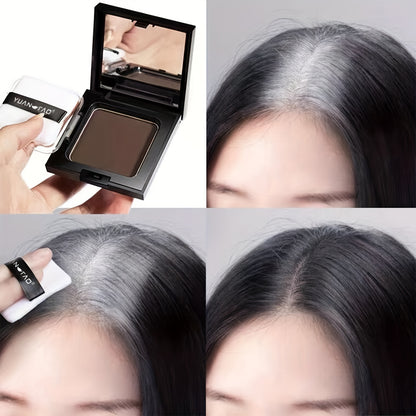 Disposable Hair Coloring Powder, Temporary Fast Cover Gray Hair, Multifunctional Hairline Hair Coloring Powder Travel Portable Emergency Cover Gray Hair