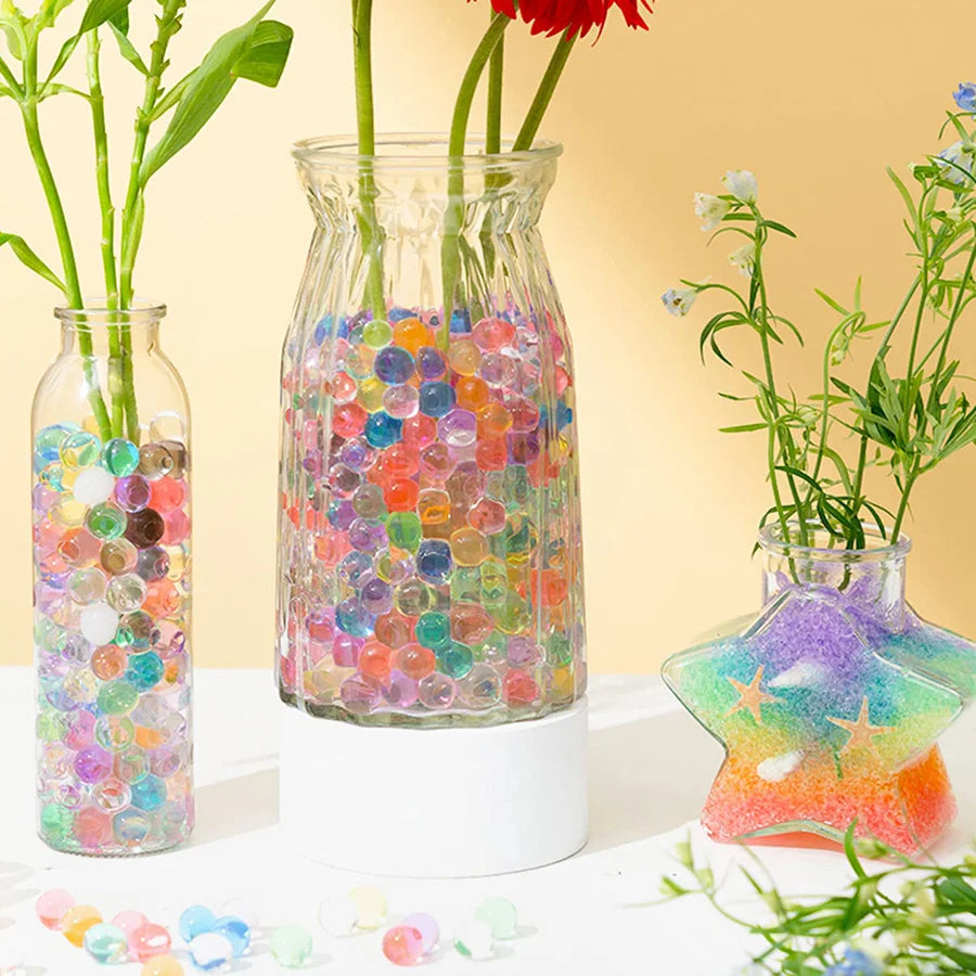 6000 cuentas transparentes de cristal para cultivo en agua, para el hogar y el jardín, para decoración de habitaciones, perlas de gel, hidrogel, barros decorativos, regalos Orbiz 