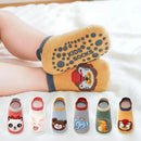 6 Pairs Kids Cotton Socks Cute Cartoon Animal Pattern Comfortable Breathable Baby Non-slip Floor Socks 