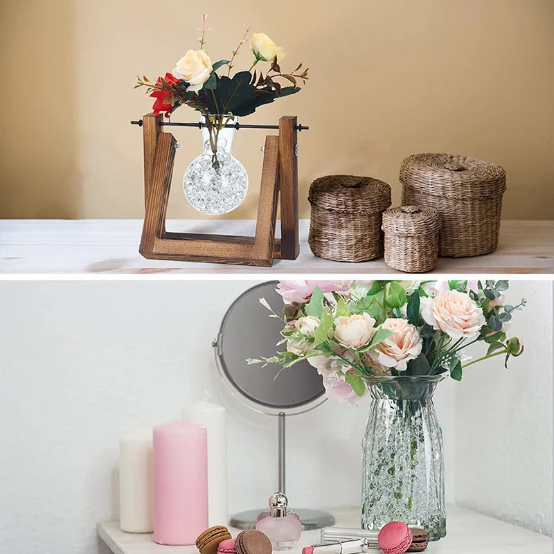 600pcs Transparent Water Beads Soil Crystal Clear Growing Gel Pearls Hydrogel Balls Mud Orbiz Jelly for Potted Plants Home Decor 