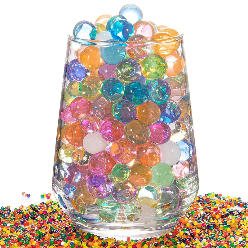 600 pçs contas de água transparente solo cristal claro crescente gel pérolas hidrogel bolas lama orbiz geléia para vaso plantas decoração casa