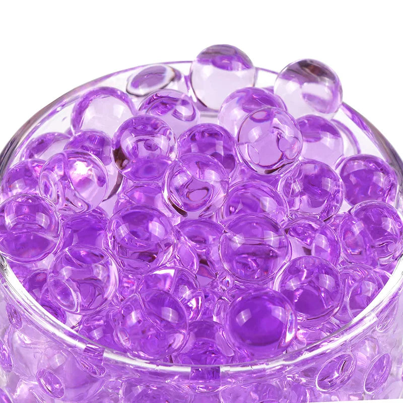 600pcs Transparent Water Beads Soil Crystal Clear Growing Gel Pearls Hydrogel Balls Mud Orbiz Jelly for Potted Plants Home Decor 