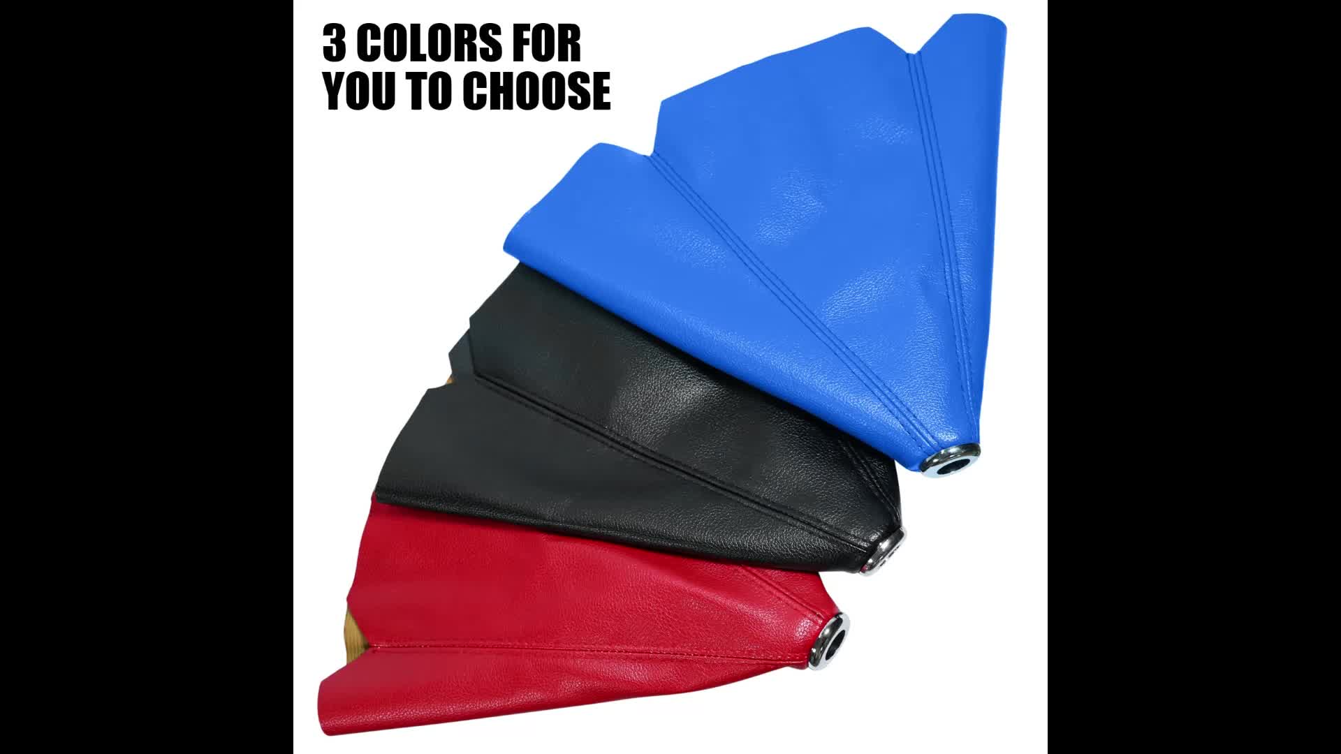 Universal Car Shift Knob Dust Cover Black PU Leather Manual/Auto Shifter Shift Boots Cover