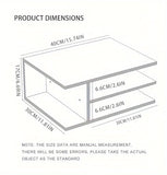 Square Wooden Fiberboard Desk Organizer - Sturdy Storage Rack for Office Supplies, Printer Stand, and Home Organization with Ample Space