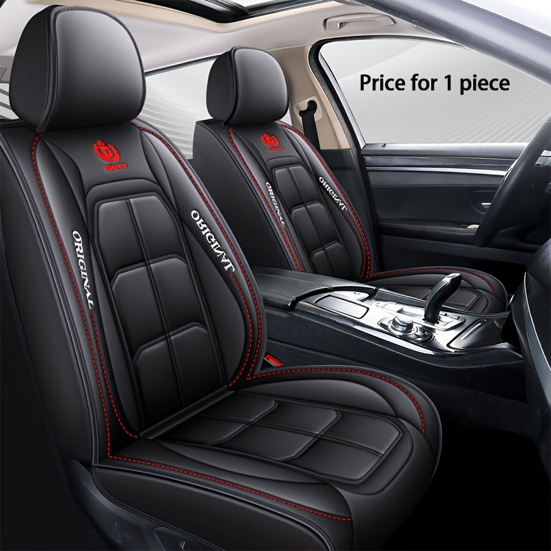 Premium Faux Leather Front Seat Cushion - Fit for Cars, SUVs & Pickups | All-Season Comfort Car Interior Accessory