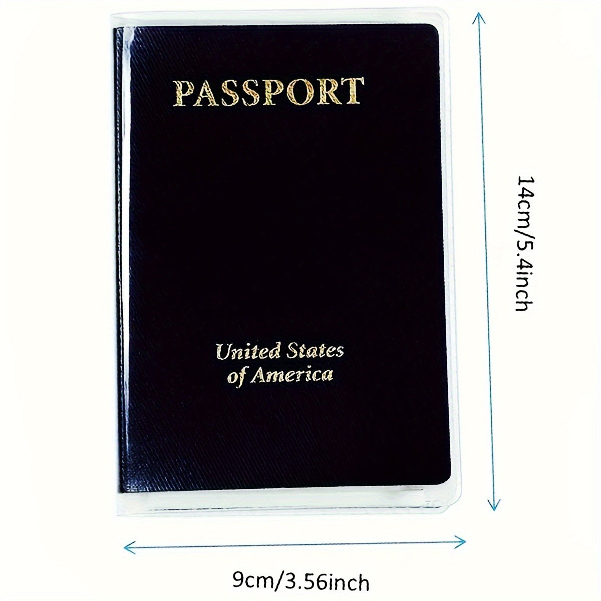 Frosted Clear Passport Cover, Transparent PVC Passport Holder, Creative Travel Certificate Document Organizer