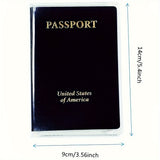 Frosted Clear Passport Cover, Transparent PVC Passport Holder, Creative Travel Certificate Document Organizer