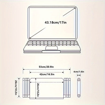 Ergonomic Adjustable Laptop Stand - Portable Multi-Function Ventilated Desk with Metal Construction for Office Use